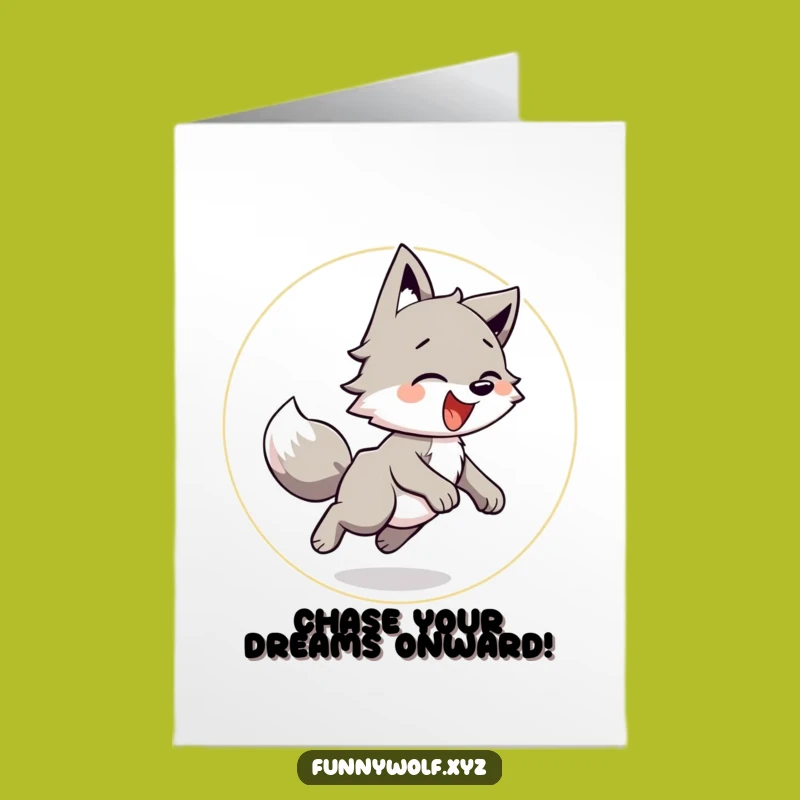 Free Printable Wolf Congrats Card: Joyful Circle Downloadable