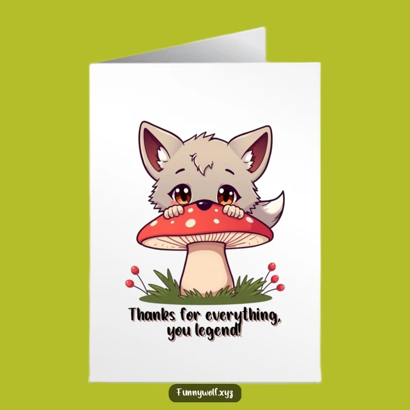 Charming Free Printable Thank You Card: Curious Wolf's Mushroom Gratitude