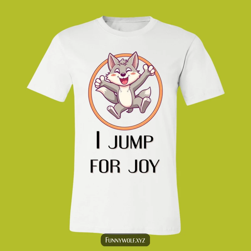 Funny Energetic Wolf Hoop T-Shirt - Dynamic Action Wolf Apparel Gift