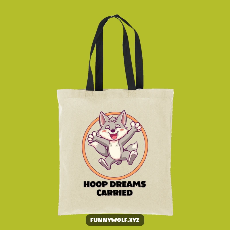 Funny Energetic Wolf Hoop Tote Bag - Carry Your Triumph Gift